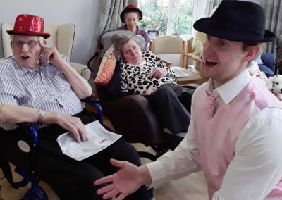 Residents at Abbotsleigh enjoying Tickled Pink Productions performance