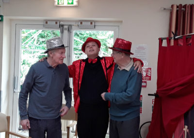 Tickled Pink Productions entertain residents at Abbotsleigh Care Home