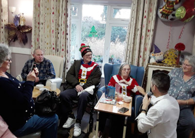 Residents at Abbotsleigh Care Home enjoying Christmas 2019 Festivities