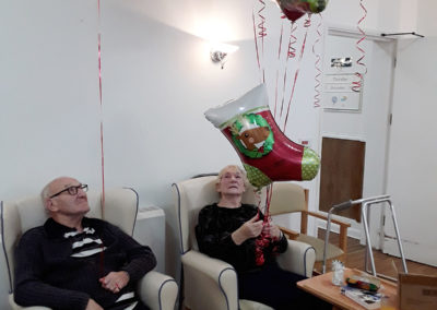 Residents at Abbotsleigh Care Home enjoying Christmas 2019 Festivities