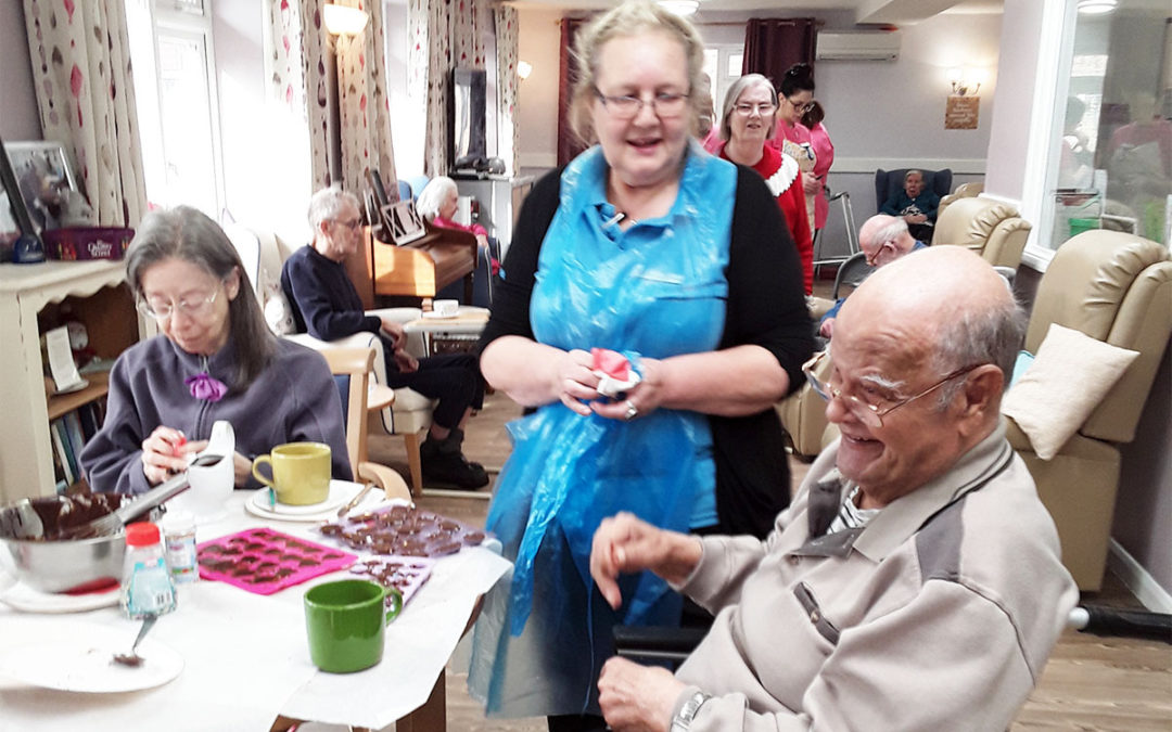Valentines chocolates and tunes at Abbotsleigh Care Home
