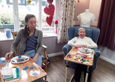Making Easter decorations at Abbotsleigh Care Home 1