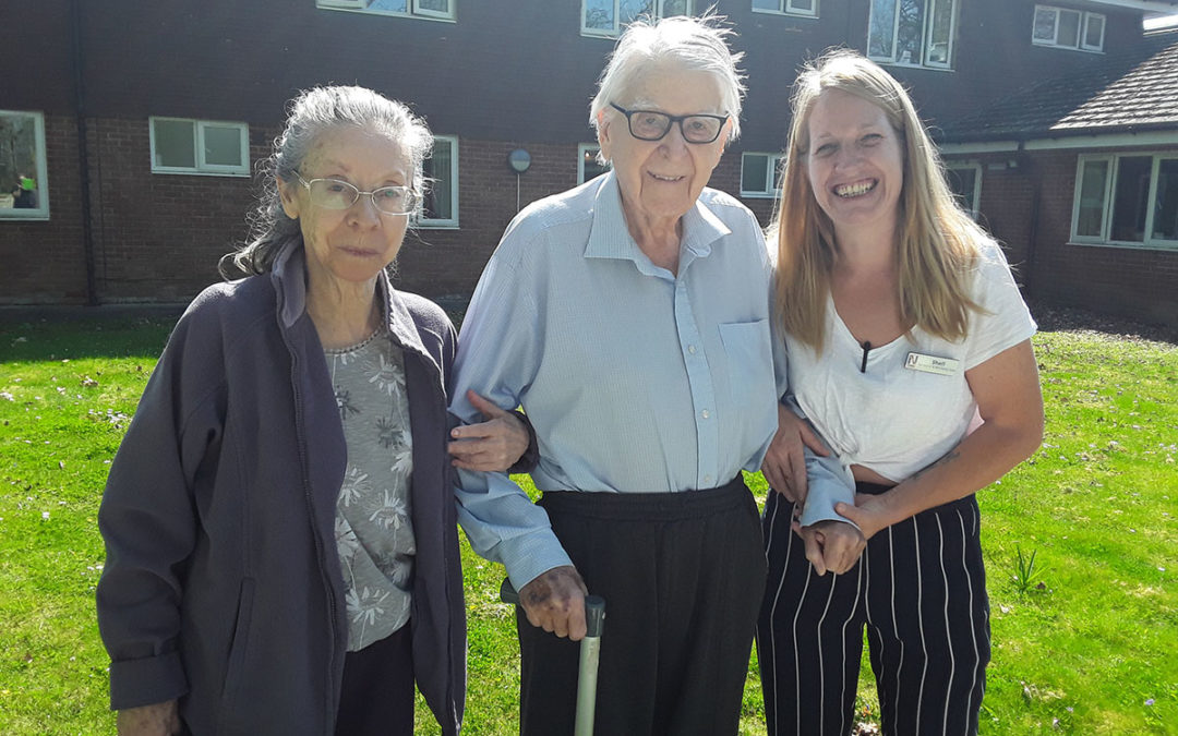 Enjoying Easter activities and sunshine at Abbotsleigh Care Home