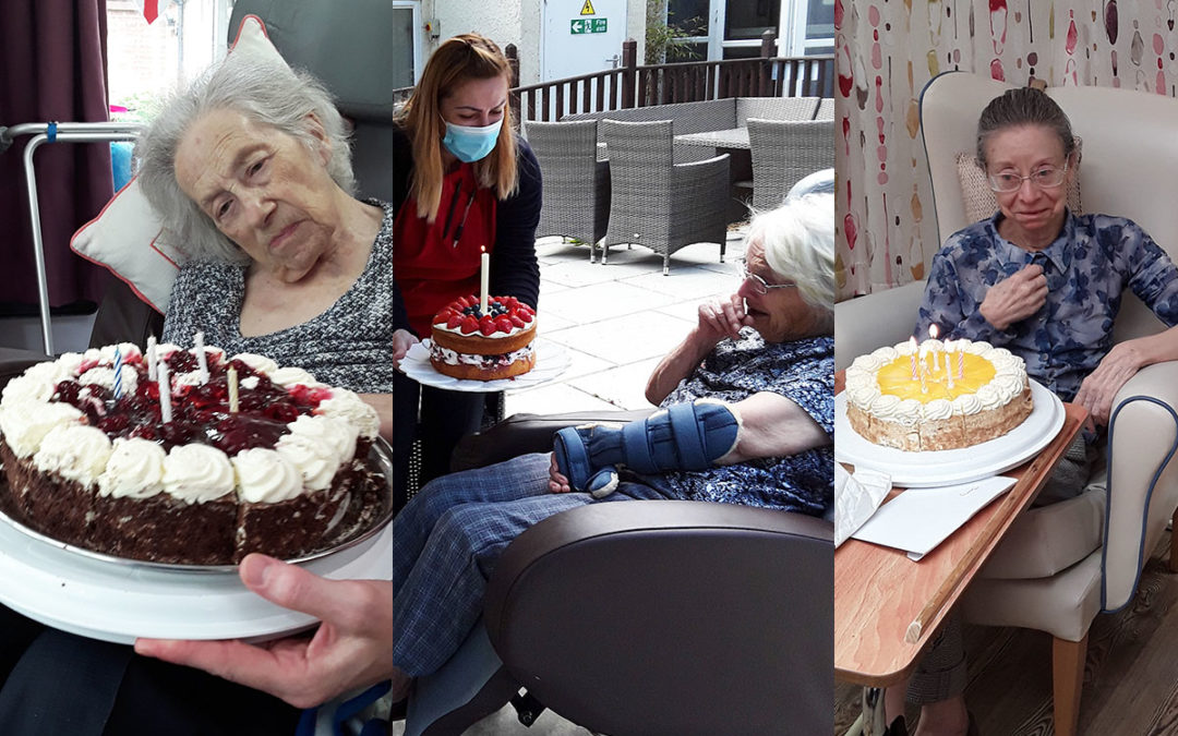 Triple birthday celebrations at Abbotsleigh Care Home