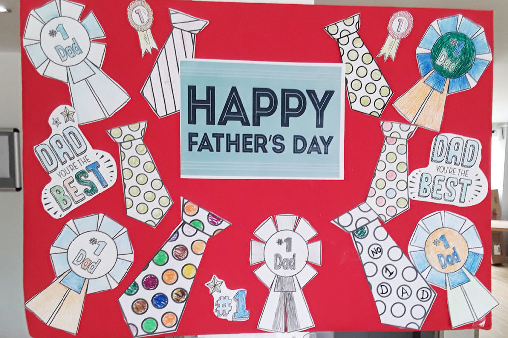 Father's Day display at Abbotsleigh Care Home