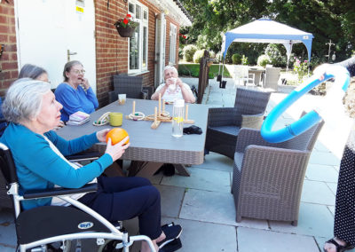 Table Top Olympics in the garden at Abbotsleigh Care Home 1