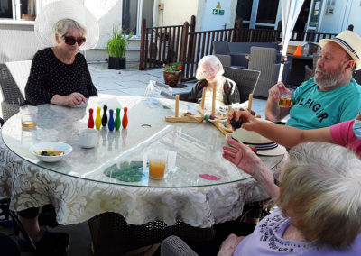 Table Top Olympics in the garden at Abbotsleigh Care Home 2