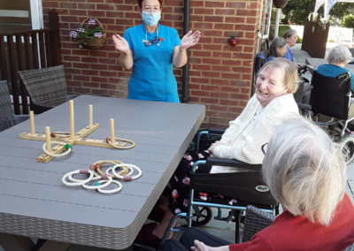 Table Top Olympics in the garden at Abbotsleigh Care Home 4