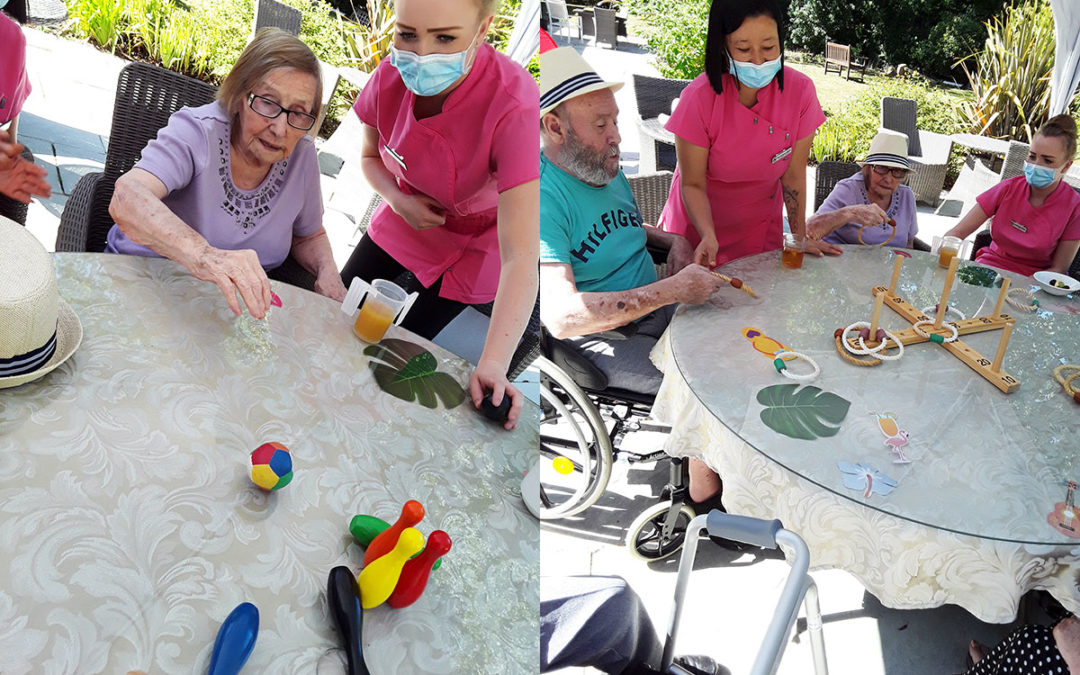 Table Top Olympics and birthday celebrations and Abbotsleigh Care Home