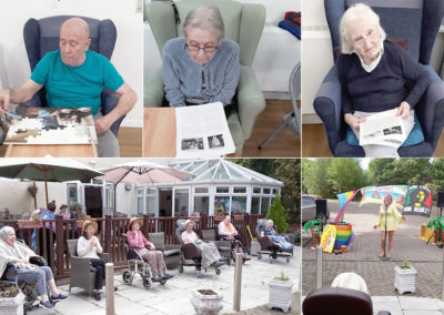 Hengist Field residents enjoying the Daily Sparkle and music from Jasmin
