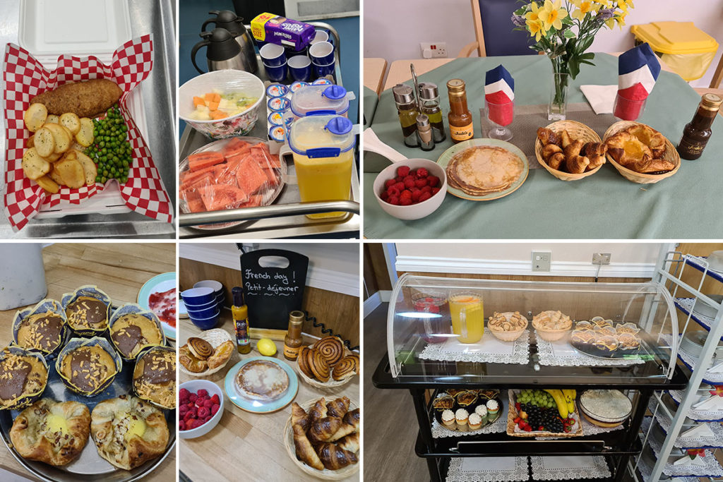Nutrition and Hydration Week food and drinks at Abbotsleigh Care Home