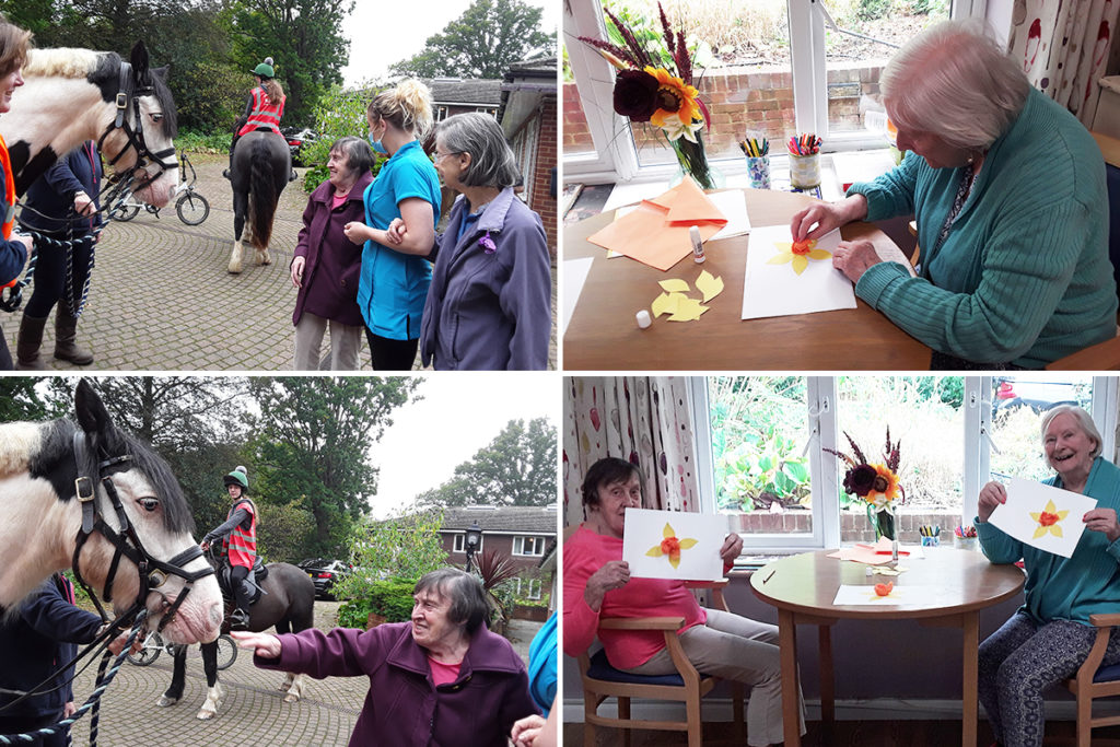 Friendly horses and seasonal arts and crafts at Abbotsleigh Care Home