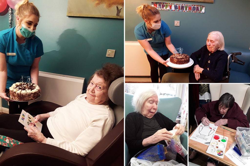 Birthday celebrations and crafts at Abbotsleigh Care Home