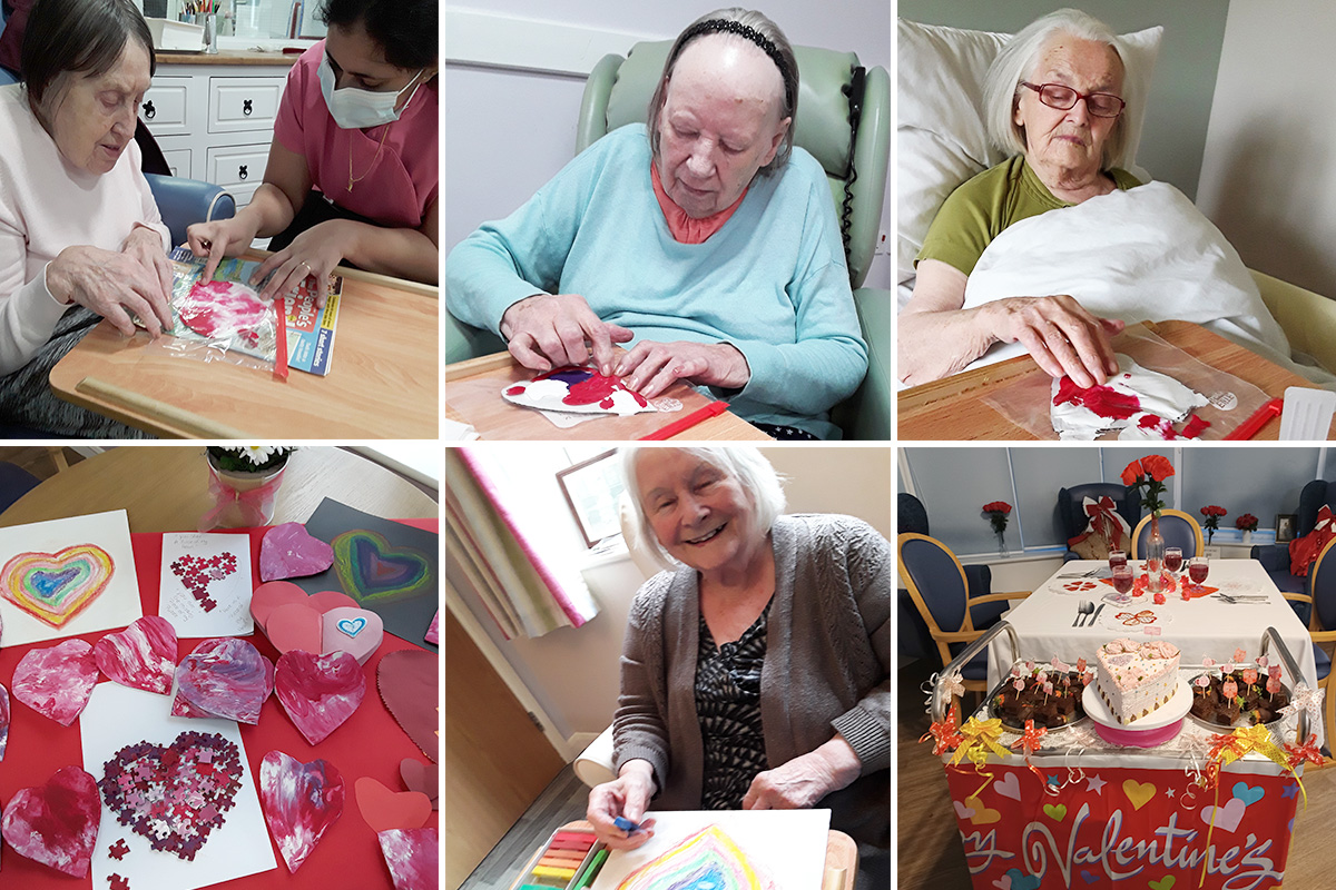 Abbotsleigh Care Home residents enjoy Valentine reminiscence and crafts