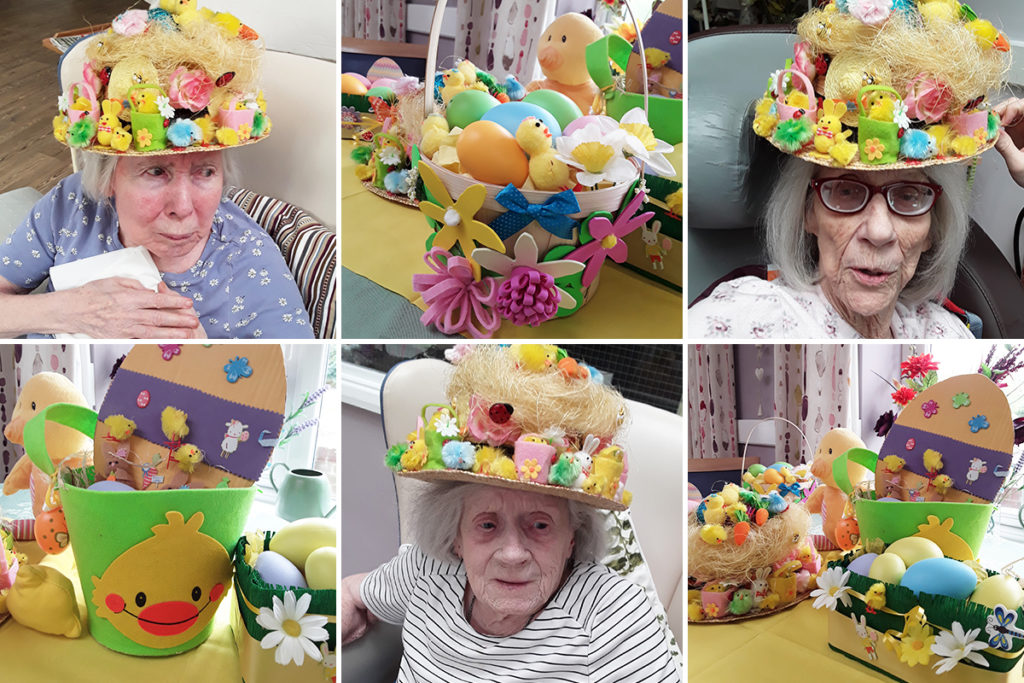 Abbotsleigh Care Home residents in Easter bonnets