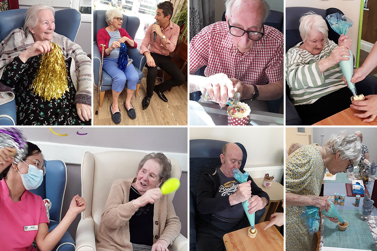 Music from Kevin and cake decorating at Abbotsleigh Care Home