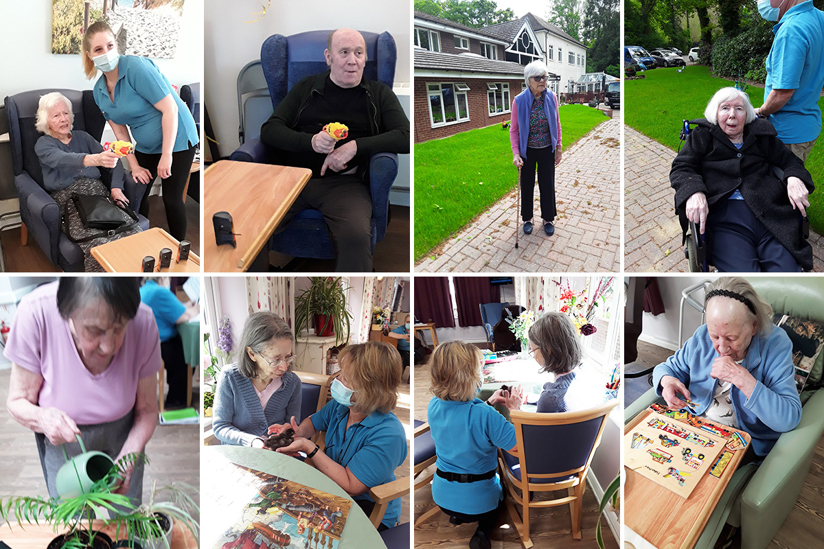 Enjoying a range of pastimes at Abbotsleigh Care Home