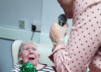 Abbotsleigh Care Home resident captivated by singer Kevin