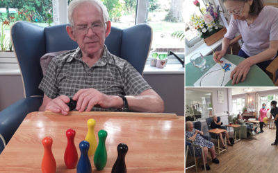 Fitness fun and enjoying games at Abbotsleigh Care Home