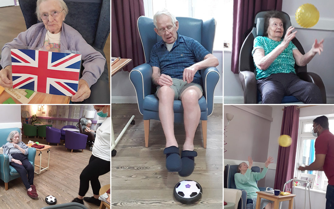 Abbotsleigh Care Home residents enjoying art and games
