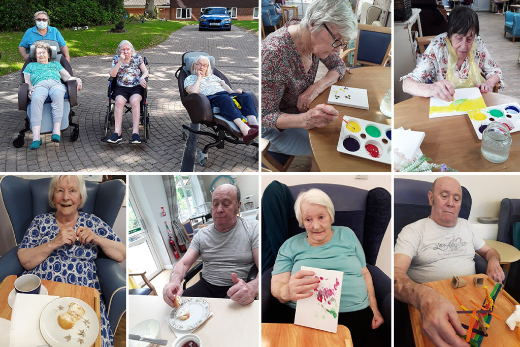 Time in the garden, painting, baking and a construction challenge at Abbotsleigh Care Home