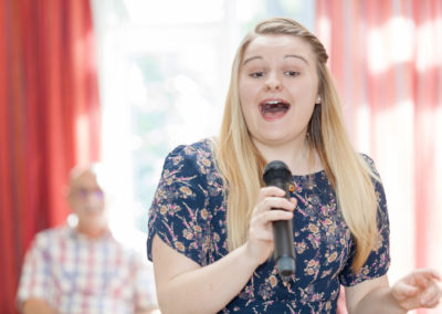 Josie – a wonderful singer who visits Abbotsleigh Care Home to entertain residents