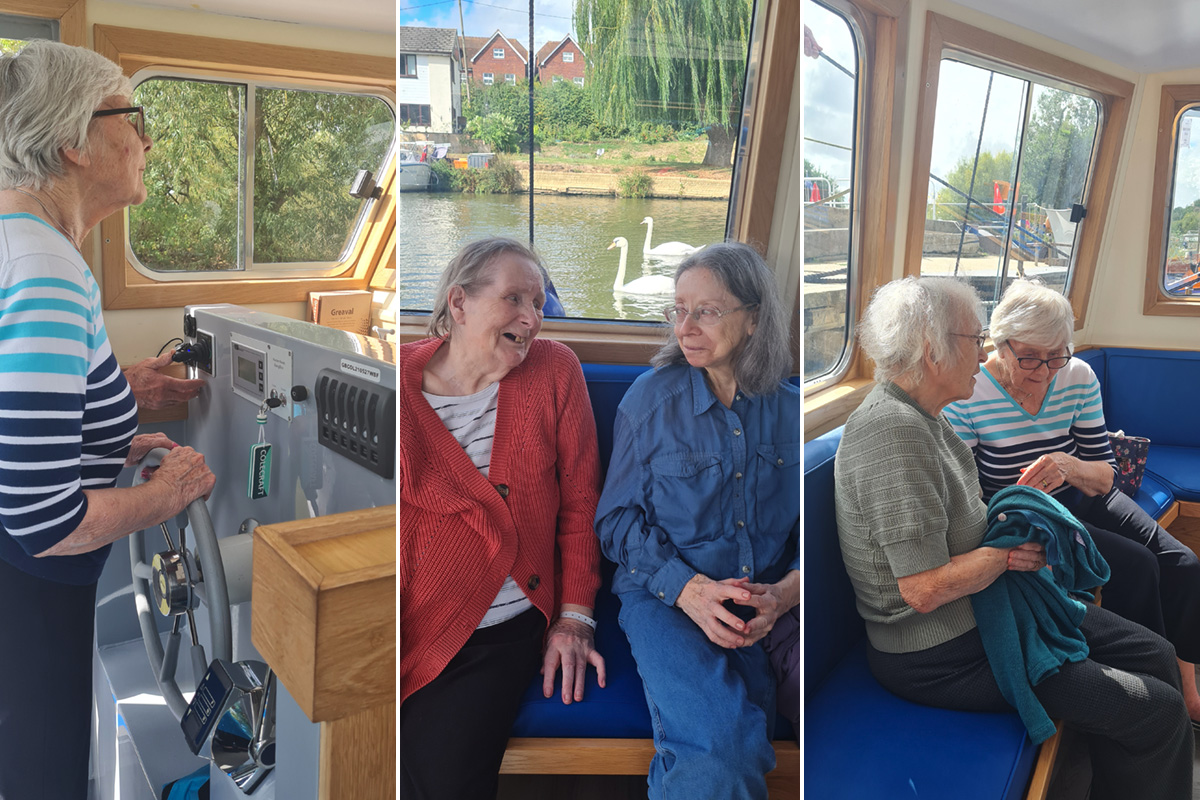 Abbotsleigh Care Home residents aboard the Kingfisher boat