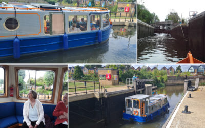 Abbotsleigh Care Home residents enjoying a trip on the Kingfisher