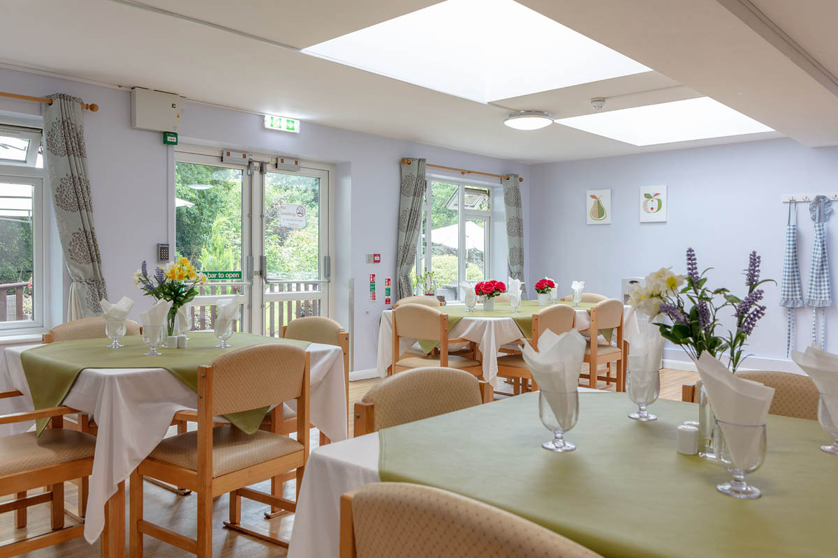 Dining area at Abbotsleigh Care Home