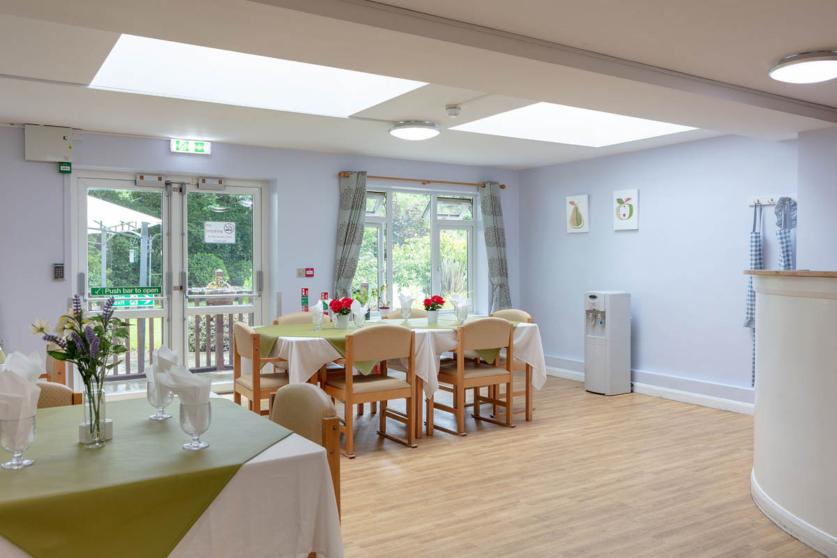 Dining area at Abbotsleigh Care Home