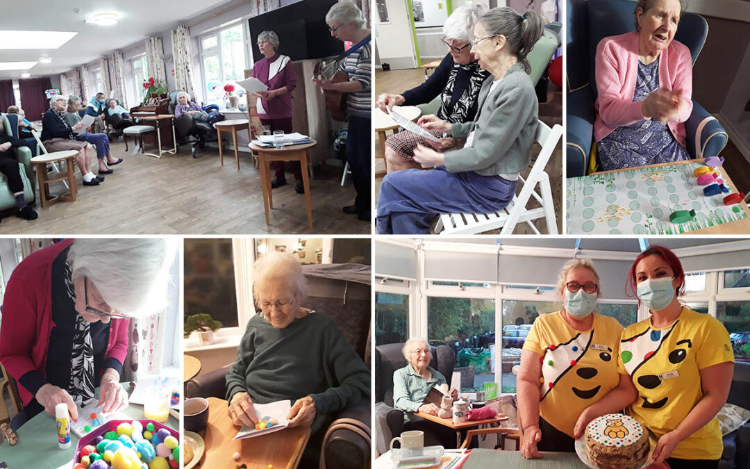 Abbotsleigh Care Home residents enjoy sharing music and celebrating Pudsey Bear