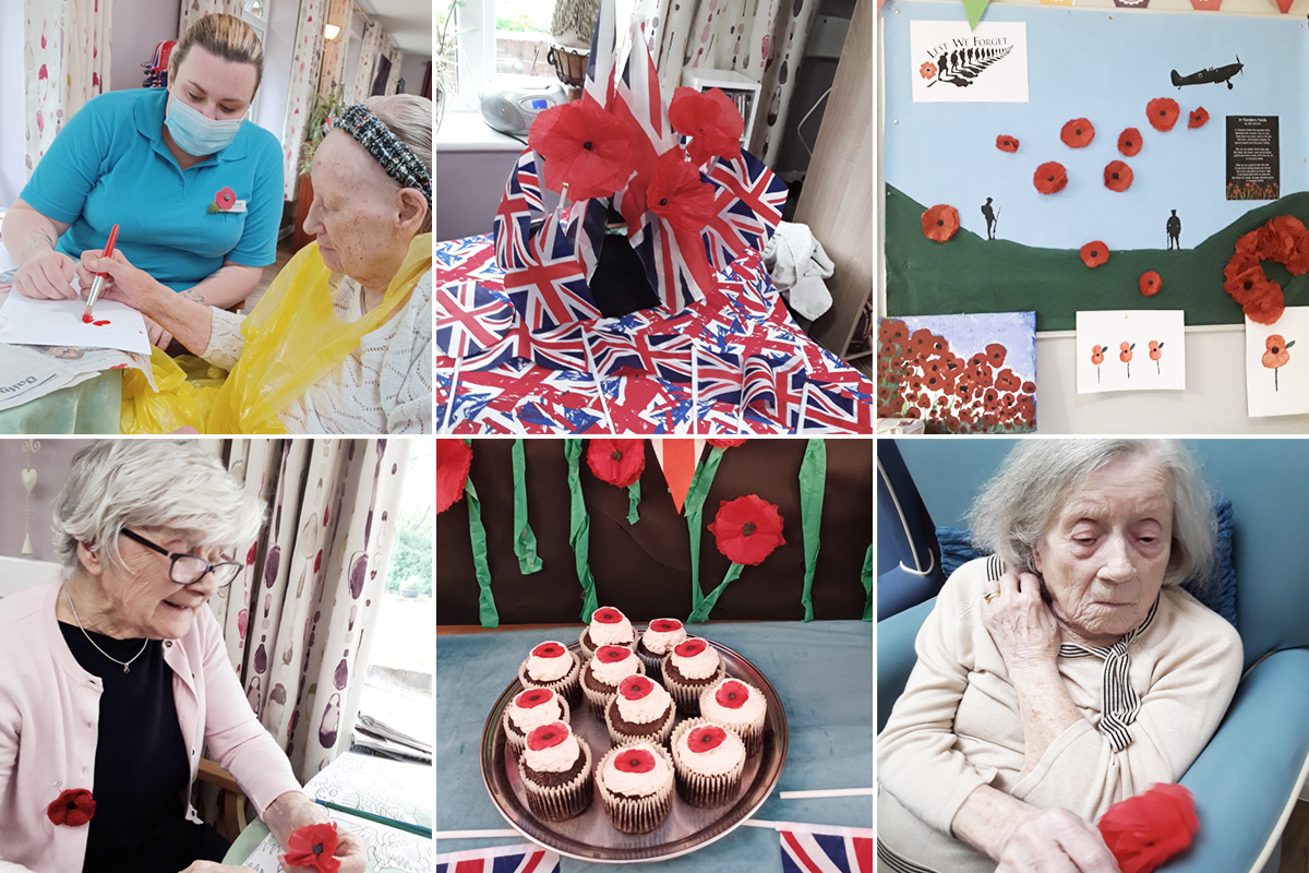 Poppies and remembrance at Abbotsleigh Care Home