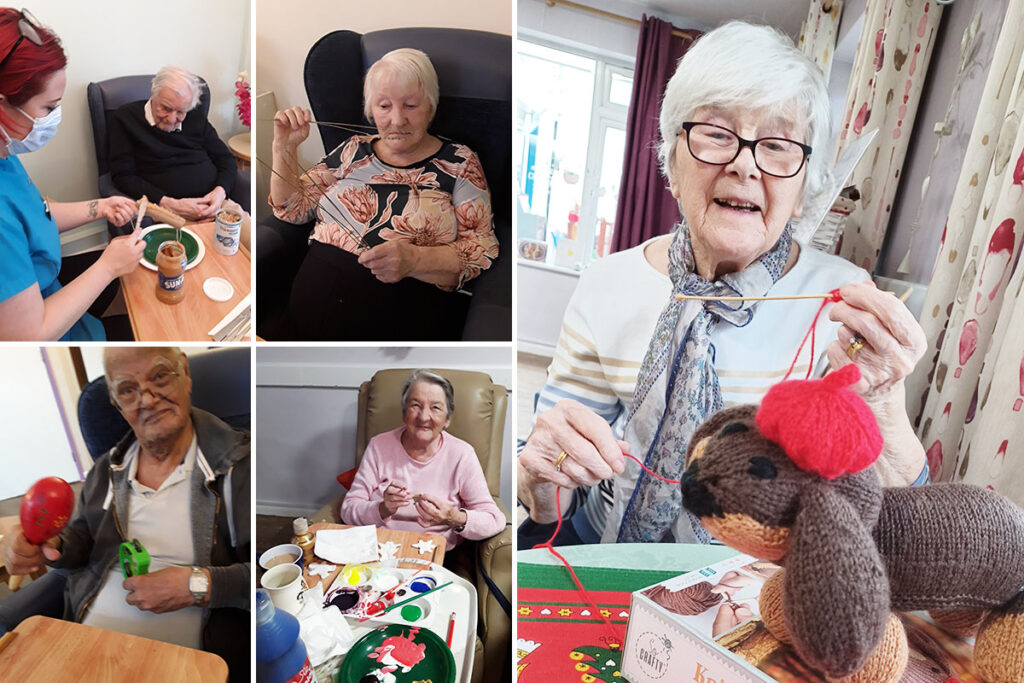 Relaxing with pastimes and crafts at Abbotsleigh Care Home