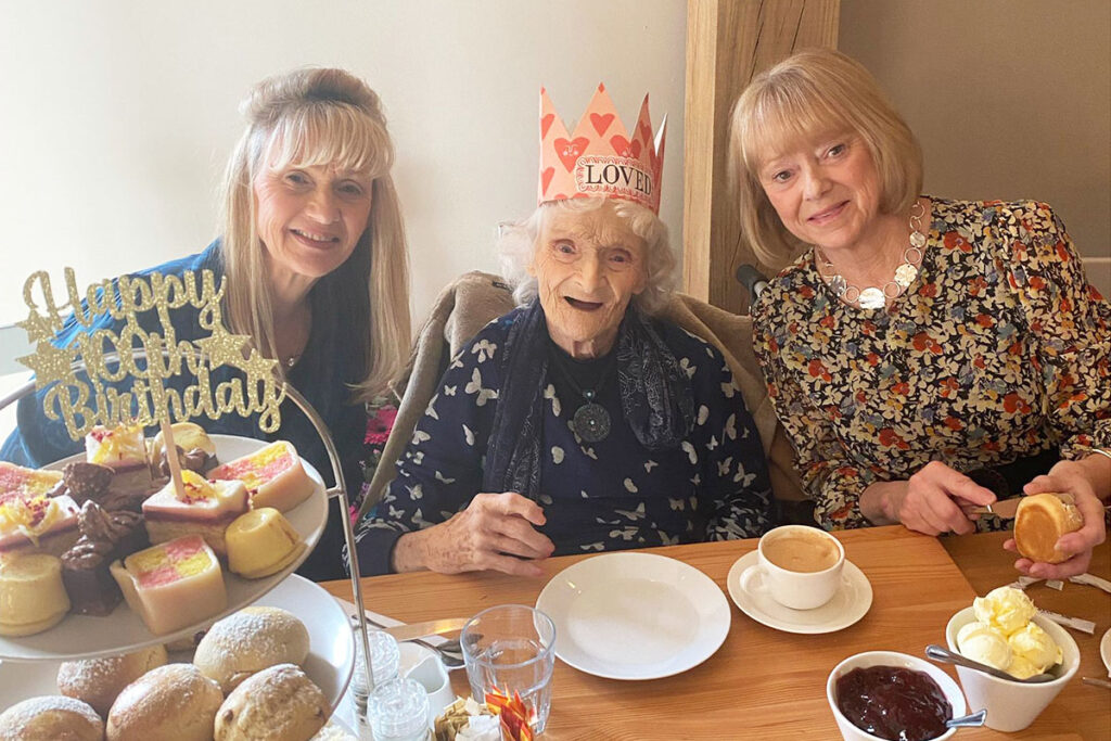 Special 100th birthday wishes for Jeanine at Abbotsleigh Care Home