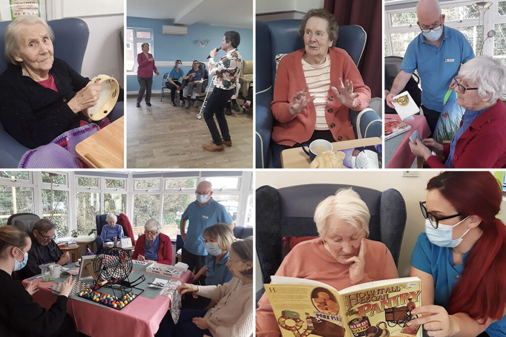 Music from Kevin, bingo, reminiscence and crafts at Abbotsleigh Care Home
