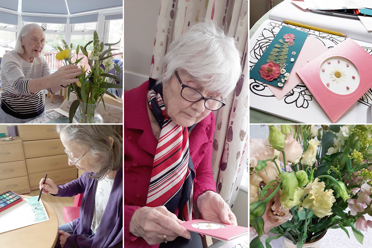 Spring arts and crafts at Abbotsleigh Care Home