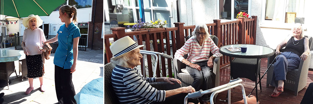 Time in the garden at Abbotsleigh Care Home