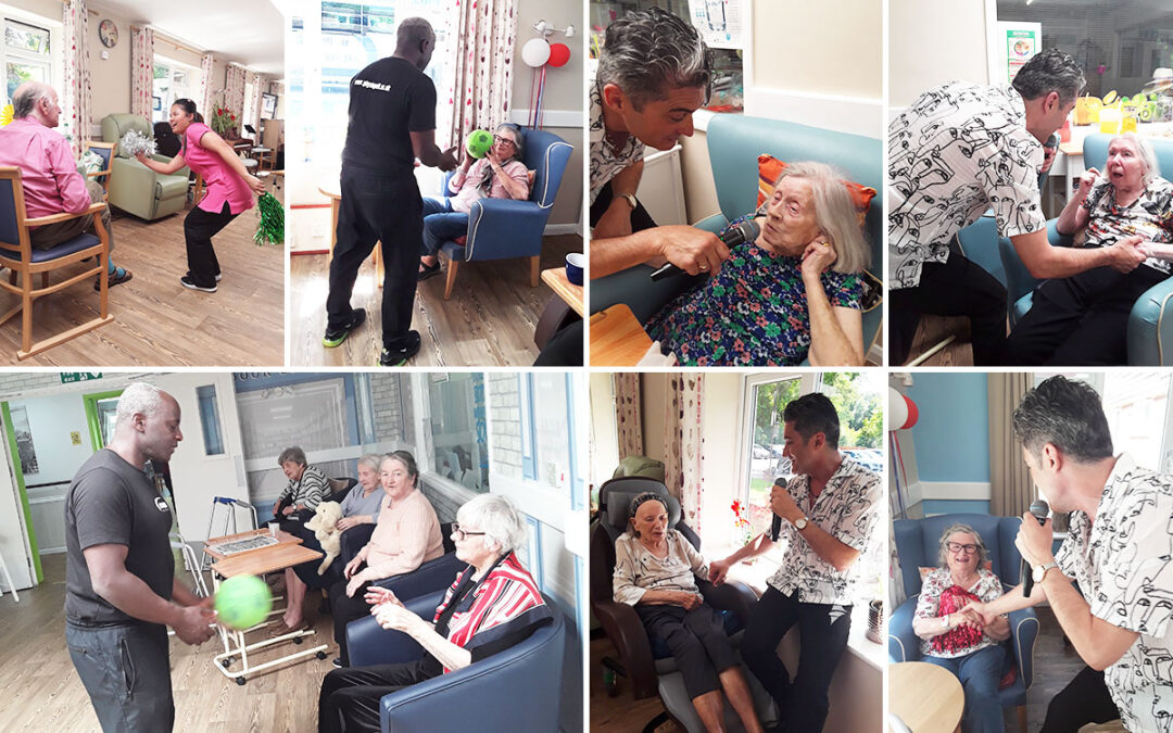 Seated exercise and music with Kevin Walsh at Abbotsleigh Care Home