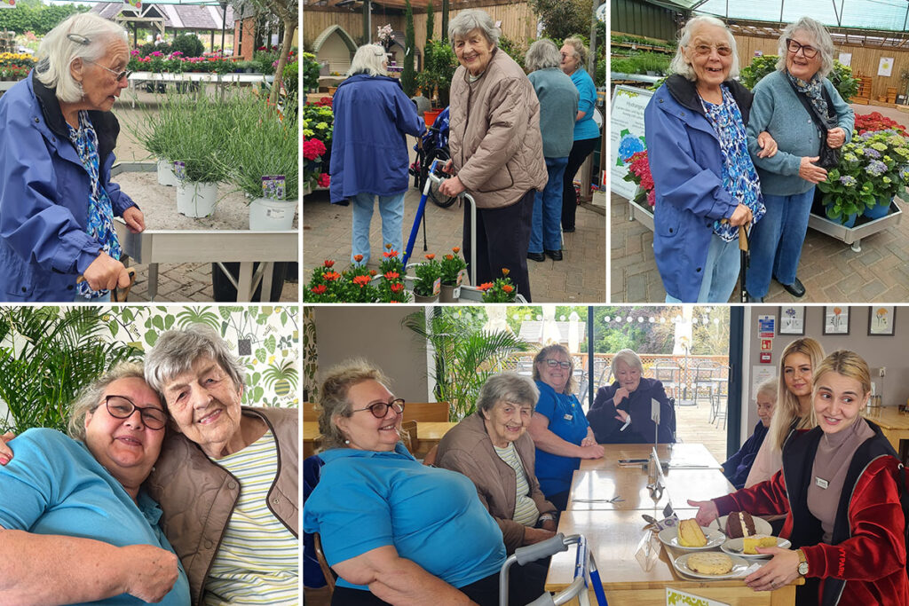 Abbotsleigh Care Home residents enjoying Millbrook Garden Centre
