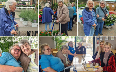 Abbotsleigh Care Home residents enjoying Millbrook Garden Centre