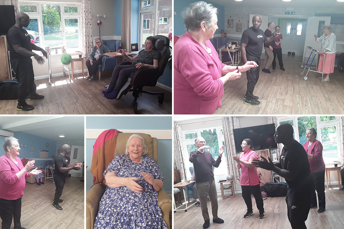 G-Fitness exercise session at Abbotsleigh Care Home