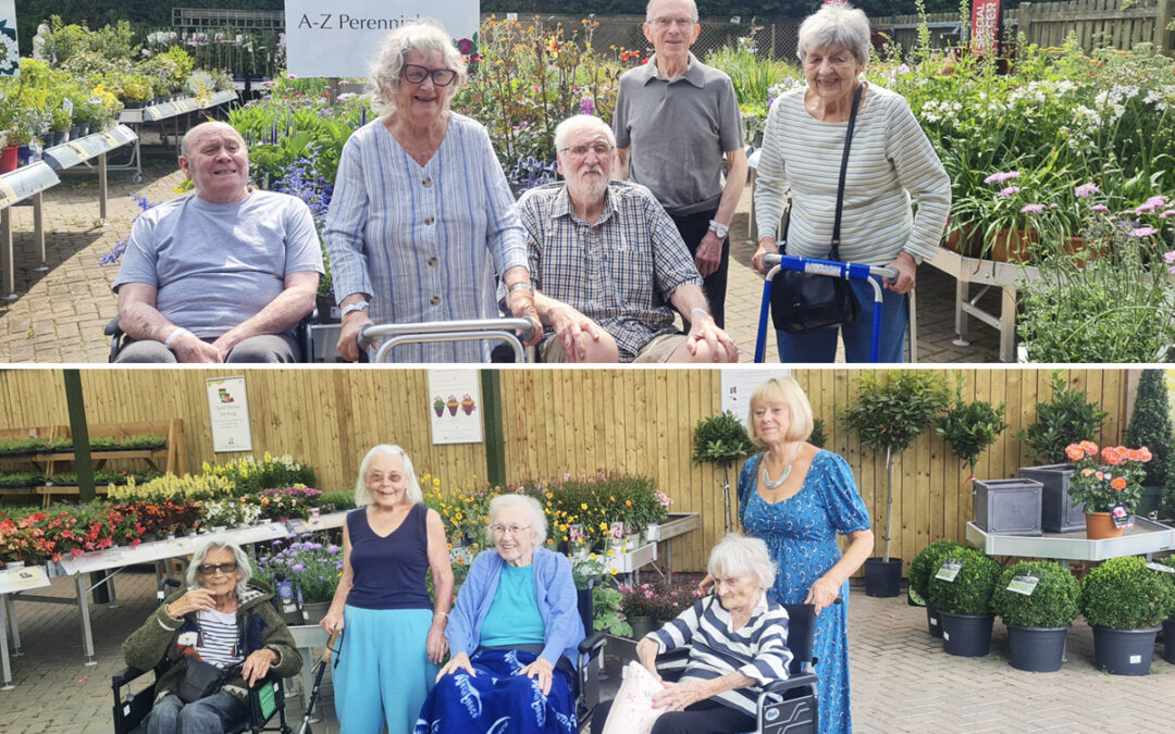 Abbotsleigh Care Home residents visit Millbrook Garden Centre