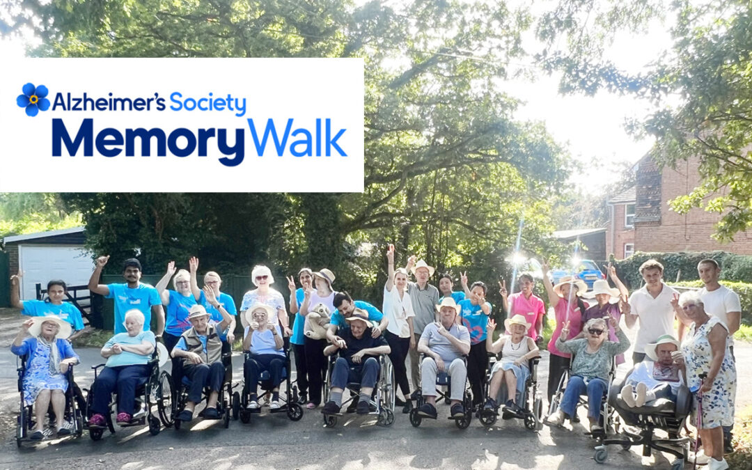 Residents and loved ones share a Memory Walk at Abbotsleigh Care Home