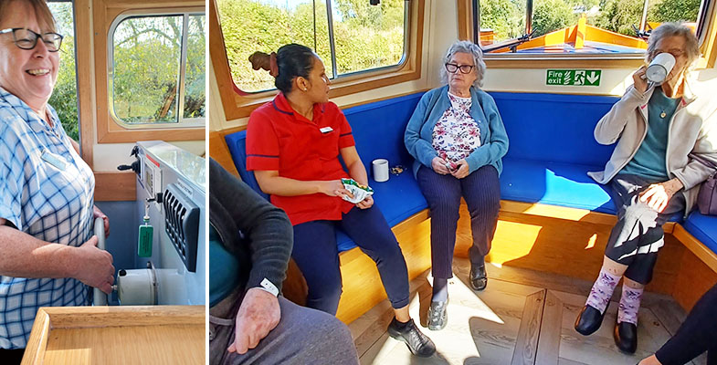 Abbotsleigh Care Home residents enjoying a boat trip