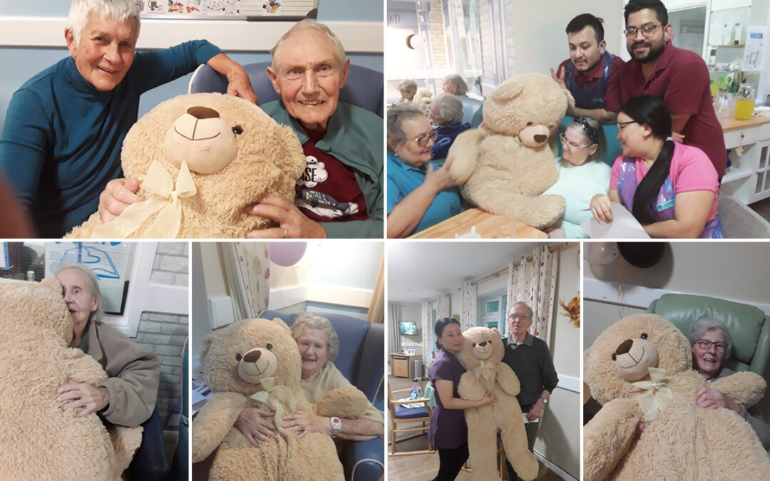 Teddy bear cuddles at Abbotsleigh Care Home