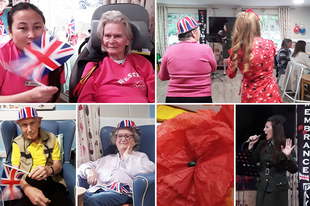 Abbotsleigh Care Home residents commemorating Remembrance Day