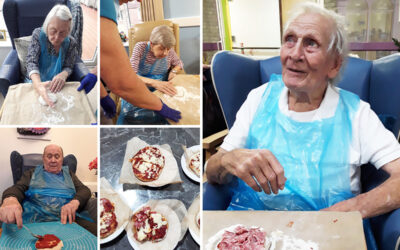 Pizza making at Abbotsleigh Care Home