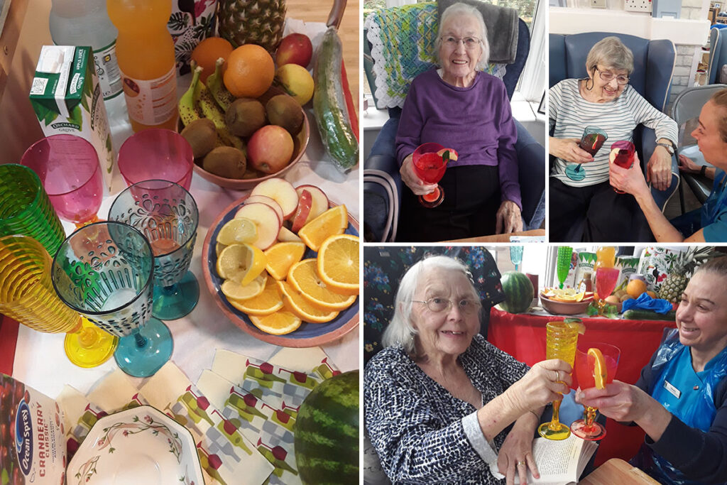 Mocktail making at Abbotsleigh Care Home