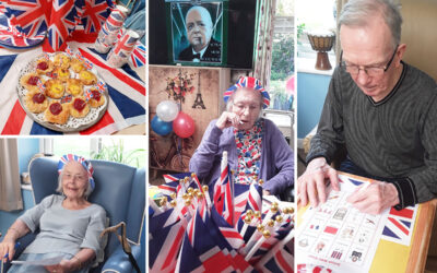 Abbotsleigh Care Home residents enjoying VE Day games and music